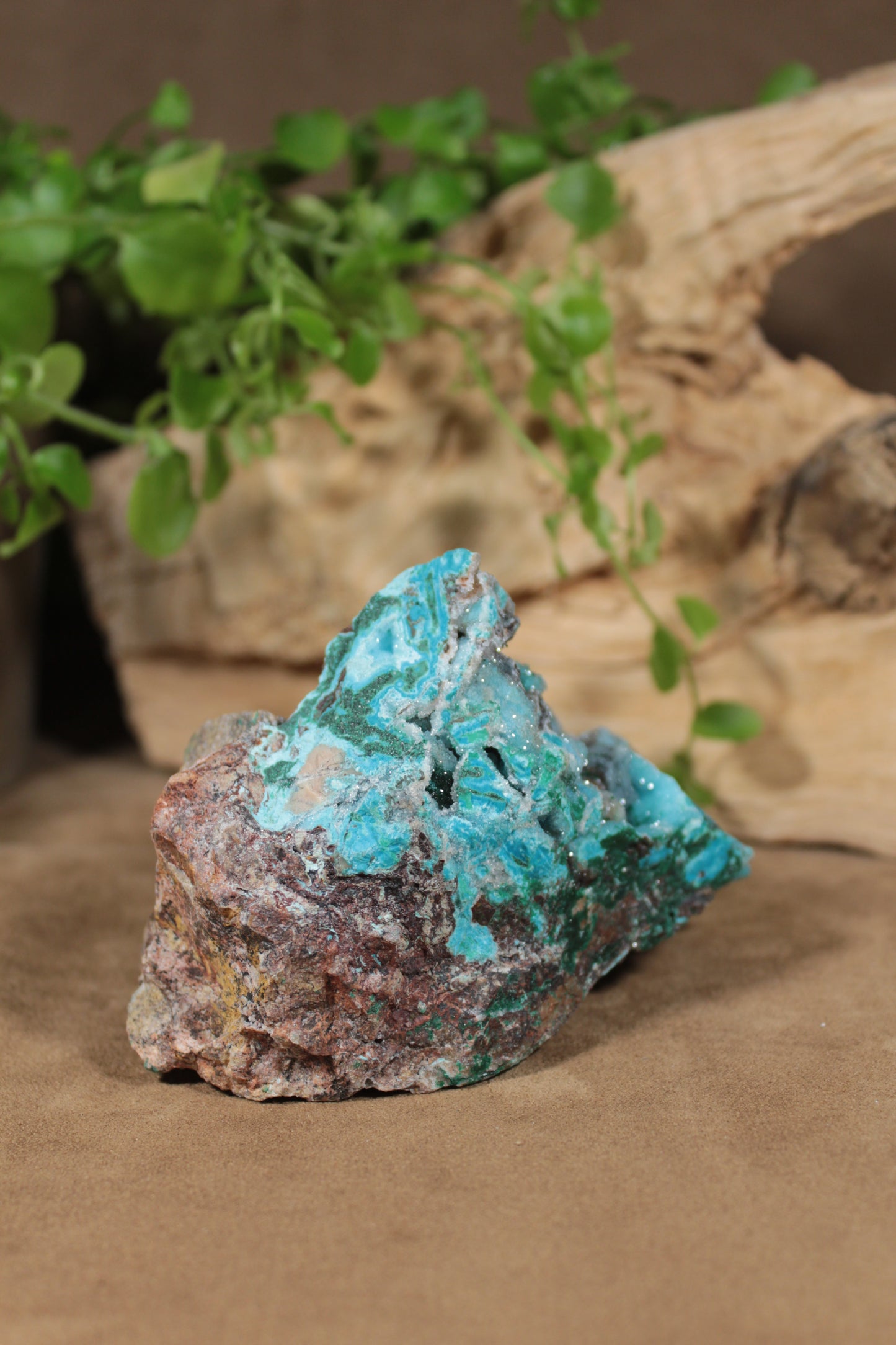 Hemimorfiet met Chrysocolla