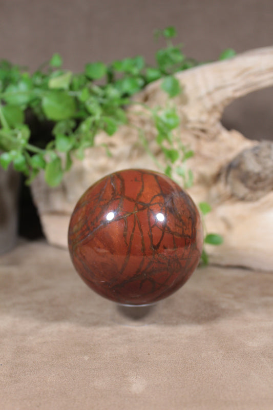 Rode jaspis bol – ca. 7 cm