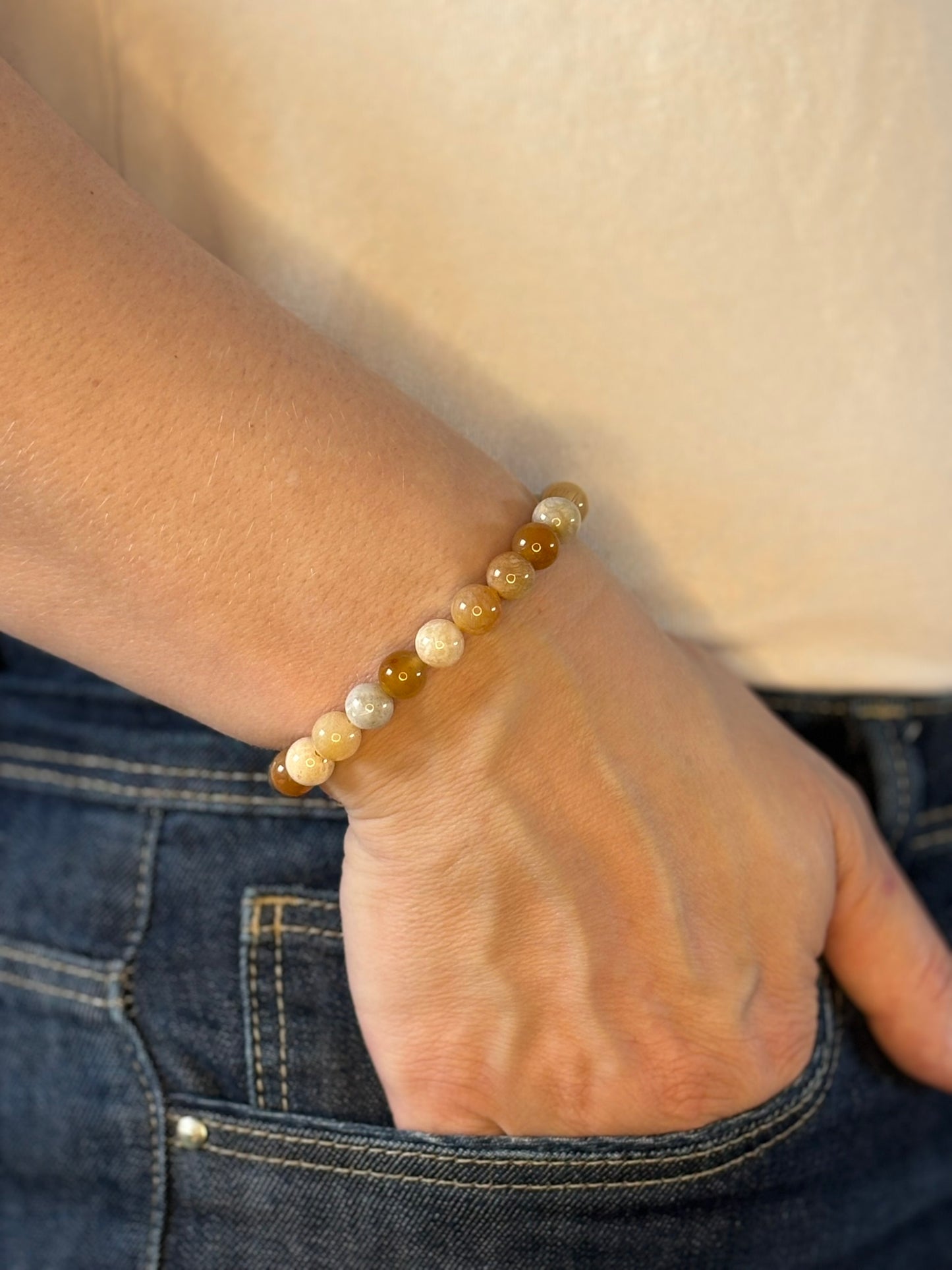 Fossiel Koraal armband, 8mm