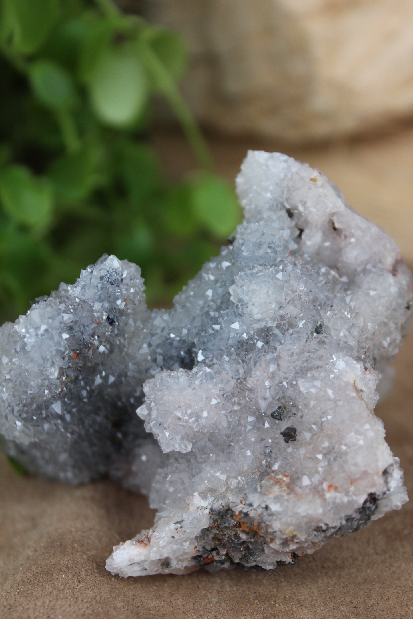 Kwarts met chalcopyriet uit Marokko