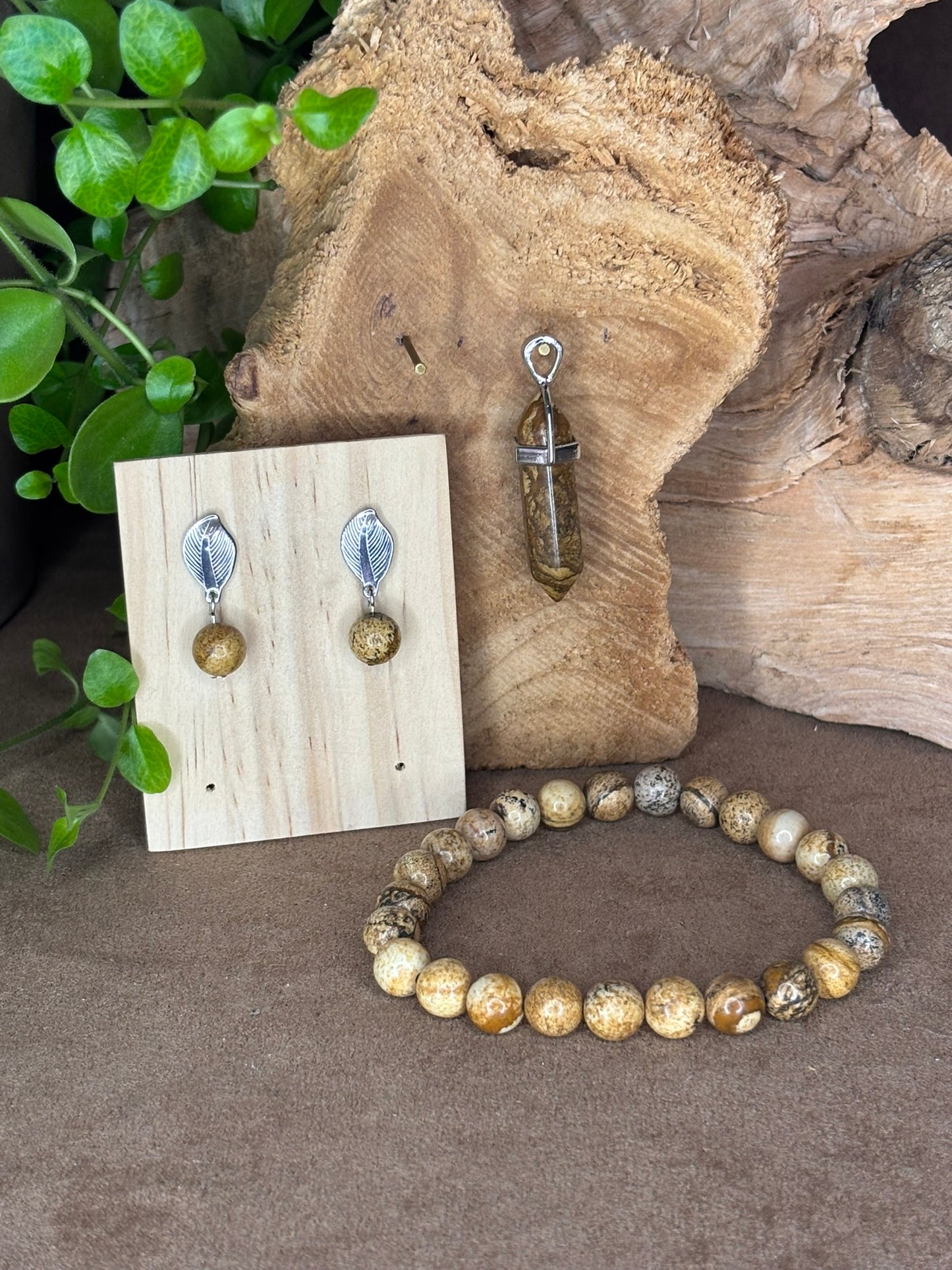 Sieraden set Landschap Jaspis
