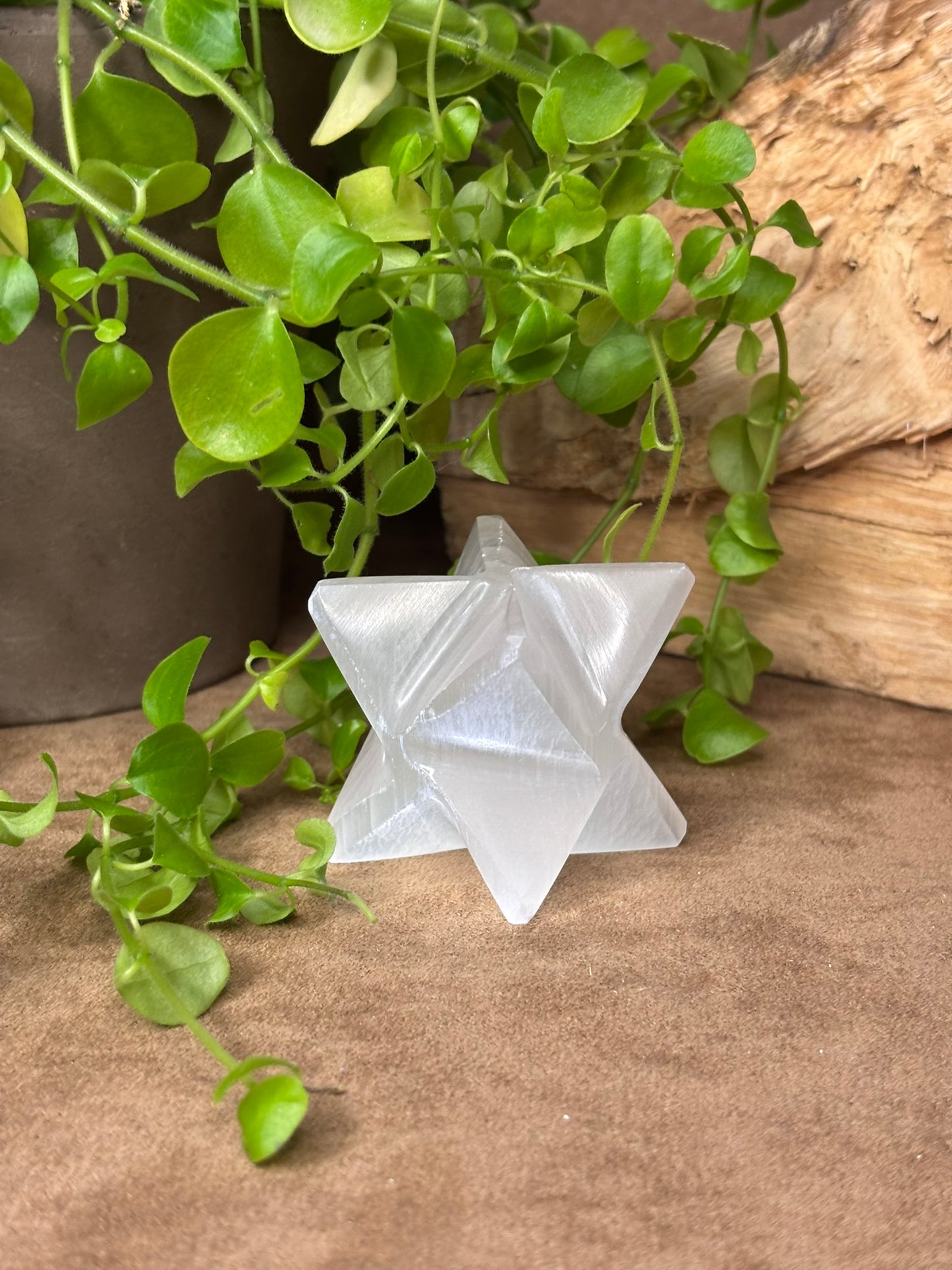 Seleniet/Satijnspaat Merkaba 4cm