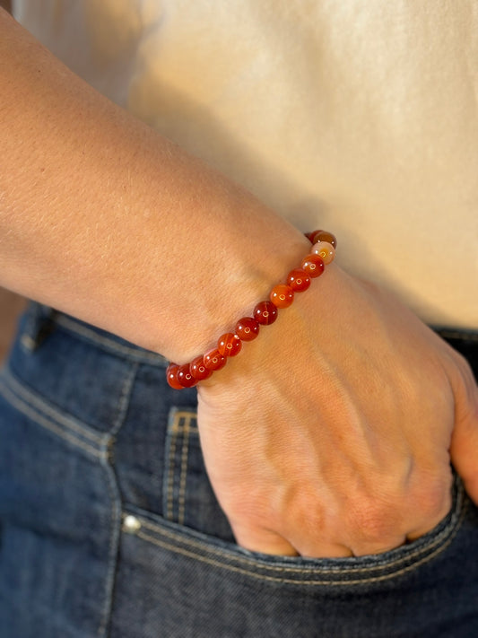 Carneool armband, 8mm