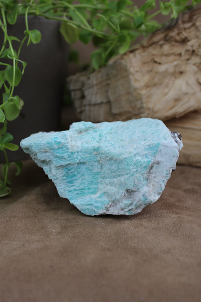 Amazoniet met mica – ruw mineraalstuk