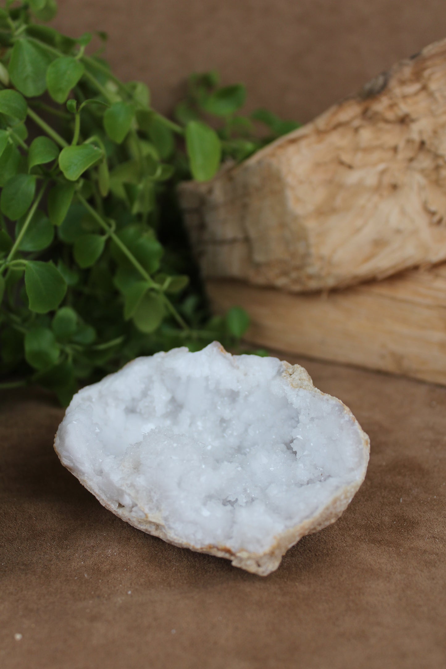 Kwarts geode – 2 bijpassende helften