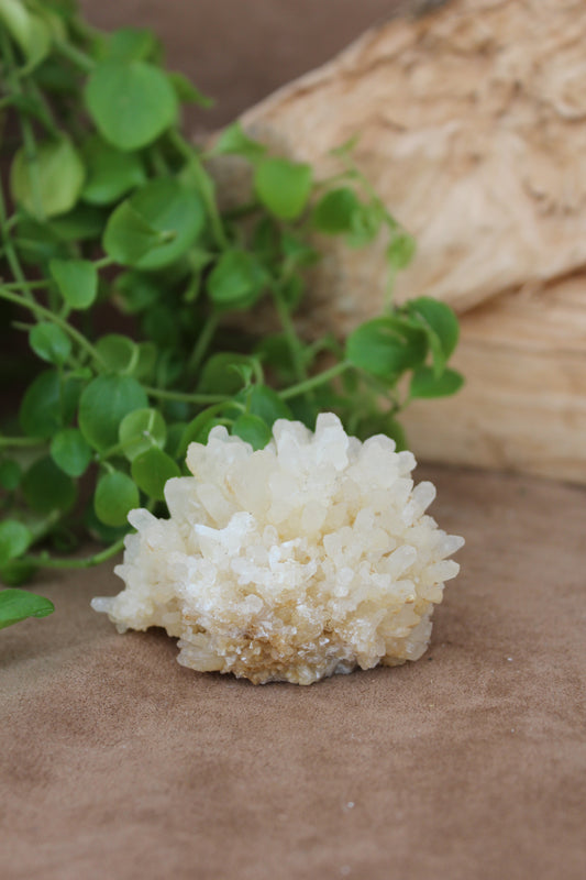 Calciet cluster met natuurlijke kristalgroei