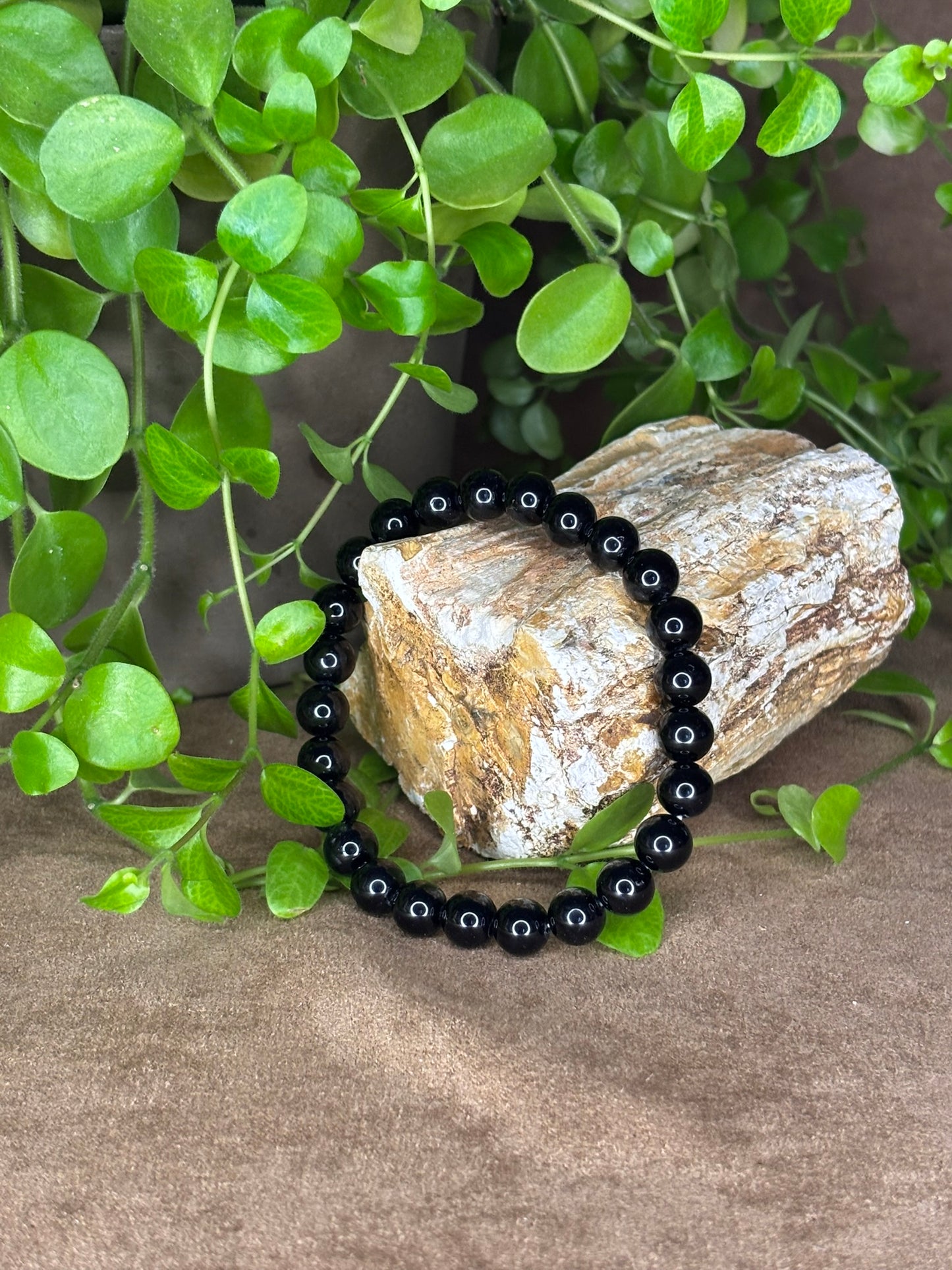 Zwarte Toermalijn armband, 8mm