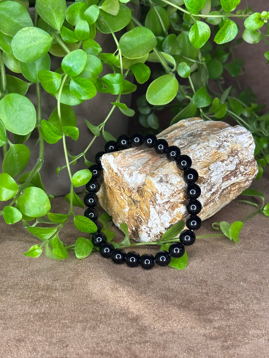 Zwarte Toermalijn armband, 8mm