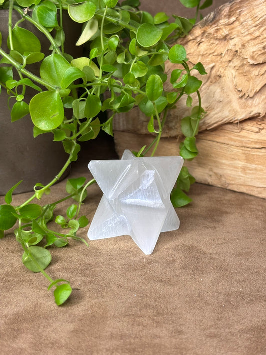 Seleniet/Satijnspaat Merkaba 4cm